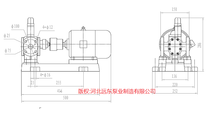 圆弧齿轮泵装配图