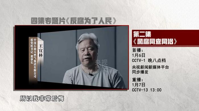 中石油原董事长王宜林出镜忏悔